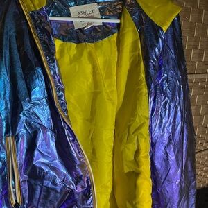 Ashley By 26 International Blue and Yellow Bomber Jacket